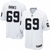 Nike Men & Women & Youth Raiders #69 Barnes White Team Color Game Jersey,baseball caps,new era cap wholesale,wholesale hats
